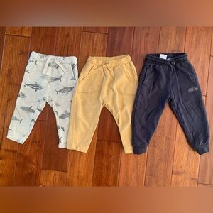 Zara Baby Toddler Boy 3 Jogger Sweatpants Lot Size 18-24Mos Old Navy Shark Pants